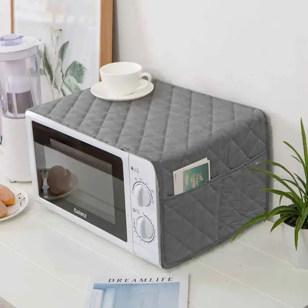 Microwave Oven Cover with 2 Pouch Dustproof Cloth Cover Microwave Oven Set