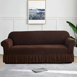 Zebra Velvet Sofa Covers (Dark Brown)