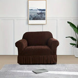 Zebra Velvet Sofa Covers (Dark Brown)