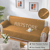 Waterproof Cotton Quilted Sofa Cover - Sofa Runners (Copper)