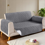 Ultrasonic Microfiber Sofa Cover - Grey