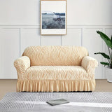 Zebra Velvet Sofa Covers (Beige)