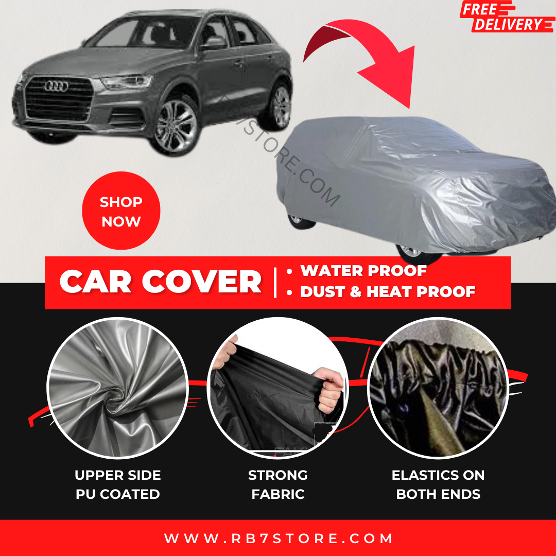 Audi Q3 2012-2023 Car Top Cover - Waterproof & Dustproof Silver Spray Coated + Free Bag