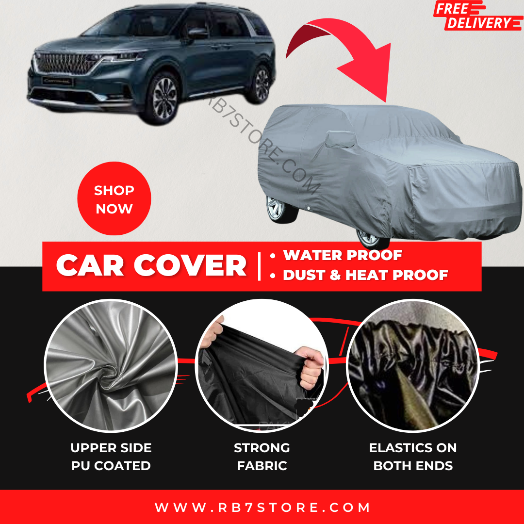 Kia Grand Carnival 2021-2023 Car Top Cover - Waterproof & Dustproof Silver Spray Coated + Free Bag