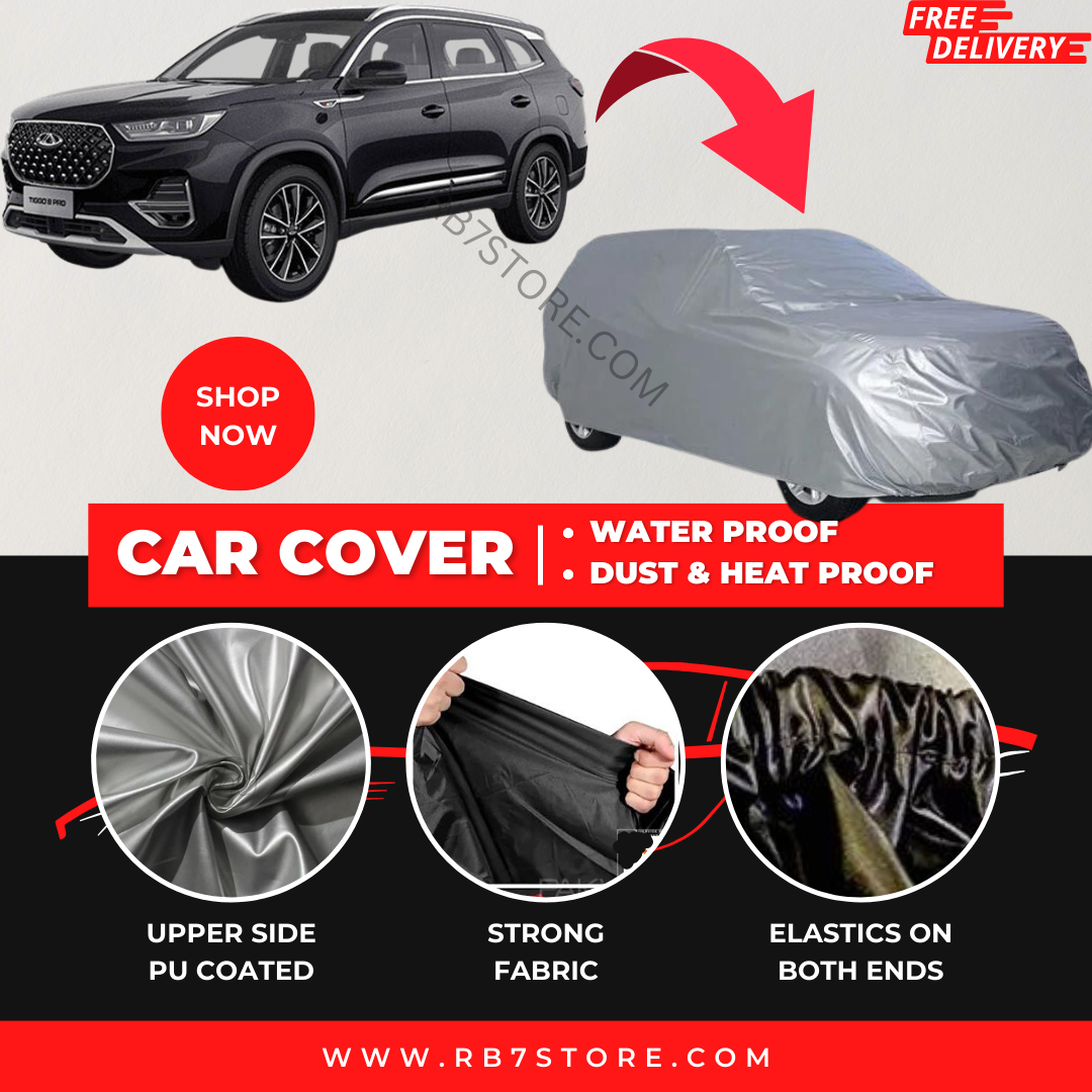 Chery Tiggo 8 2021-2023 Car Top Cover - Waterproof & Dustproof Silver Spray Coated + Free Bag