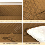 Waterproof Cotton Quilted Sofa Cover - Sofa Runners (Copper)