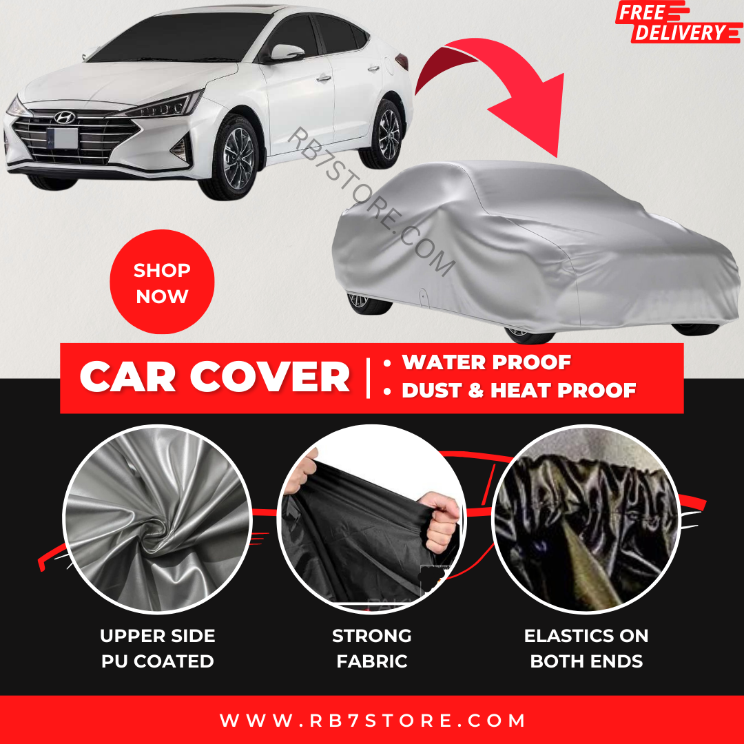 Hyundai Elantra 2021-2023 Car Top Cover - Waterproof & Dustproof Silver Spray Coated + Free Bag