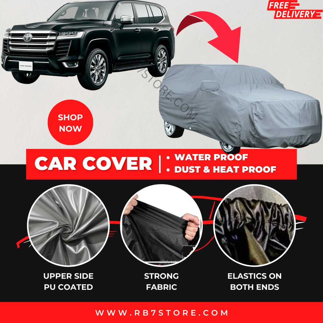 Toyota Land Cruiser V8 2015 - 2023 Car Top Cover - Waterproof & Dustproof Silver Spray Coated + Free Bag