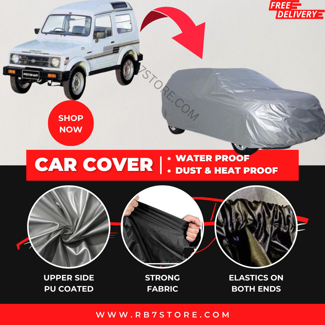 Suzuki Potohar 1985-2003 Car Top Cover - Waterproof & Dustproof Silver Spray Coated + Free Bag