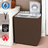 Twin Tub Waterproof Washing Machine Cover (Brown Color - All Sizes Available)