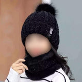 WOMEN LUXURY WOOL CAP - BLACK