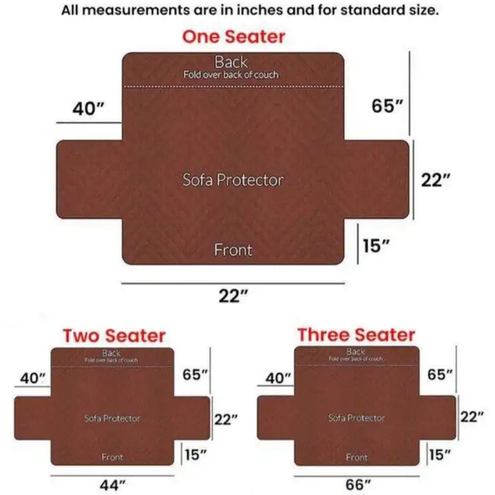 Ultrasonic Microfiber Sofa Cover - Copper Brown