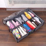 Dust-Proof 12 Grids Shoes Storage Bag / Nonwoven Transparent Cabinet