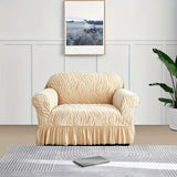 Zebra Velvet Sofa Covers (Beige)