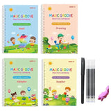Kids Magic Practice Book For Learning & Growth (4 Books + 1 Pen Grip 10 Refill)