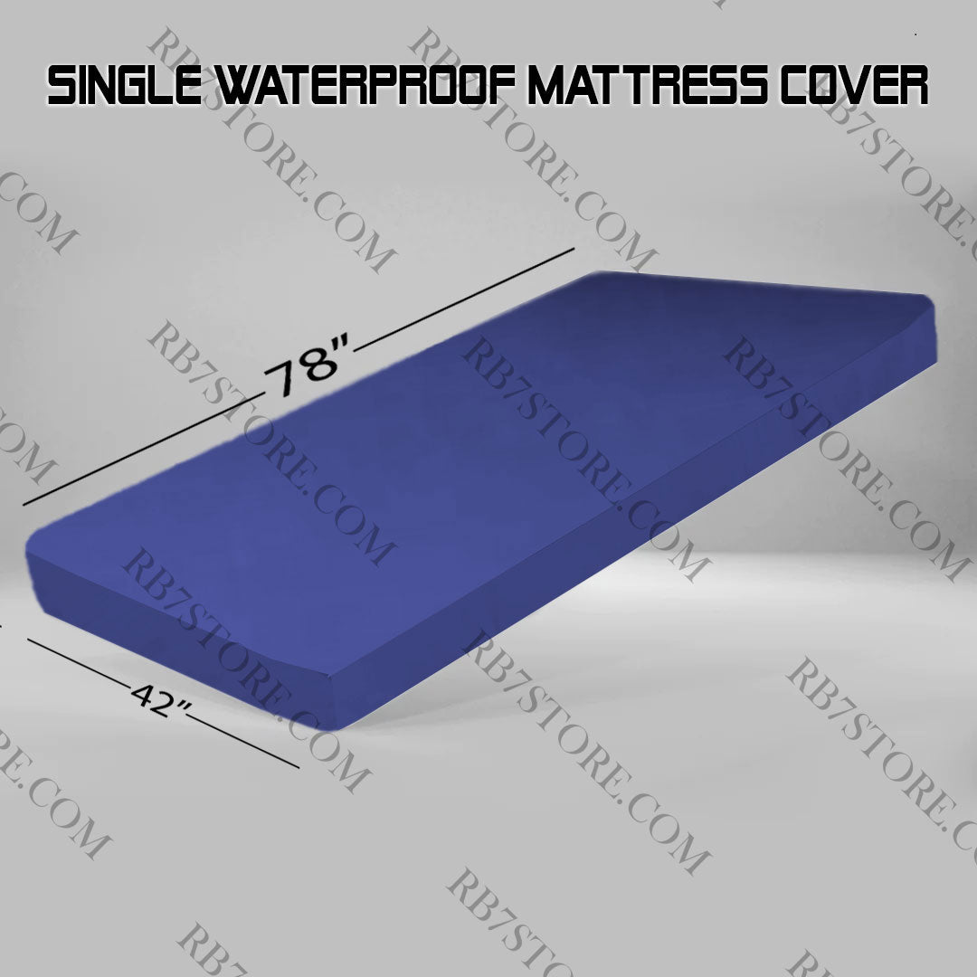 Terry Waterproof Mattress Cover - Blue