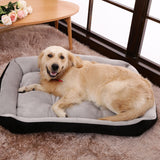 Super Soft Dog Bed with Waterproof Bottom - Warm Bed/Sofa For Dog & Cat - Red & Black