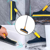 2 In 1 Floor Cleaning Scrub Brush Long Handle Removable Wiper Magic Broom Brush