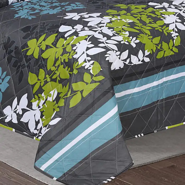 7 Pcs Quilted Comforter Set - Geranium