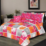 7 Pcs Quilted Comforter Set - Orange Heights