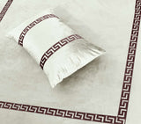 Emboss Velvet Bedsheet Set -  White