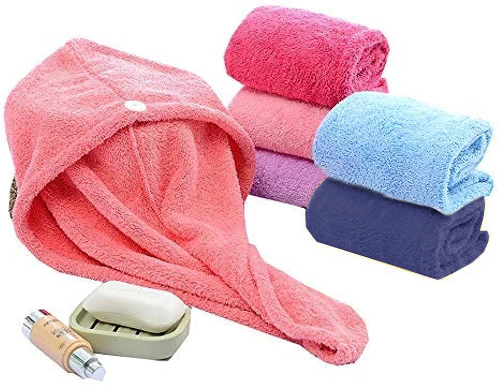 Hair Towel / Hair Drying Towel - Turbie - Quick Absorber - (Pink)
