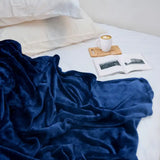 Double Bed Soft Fleece Blankets (Blue)