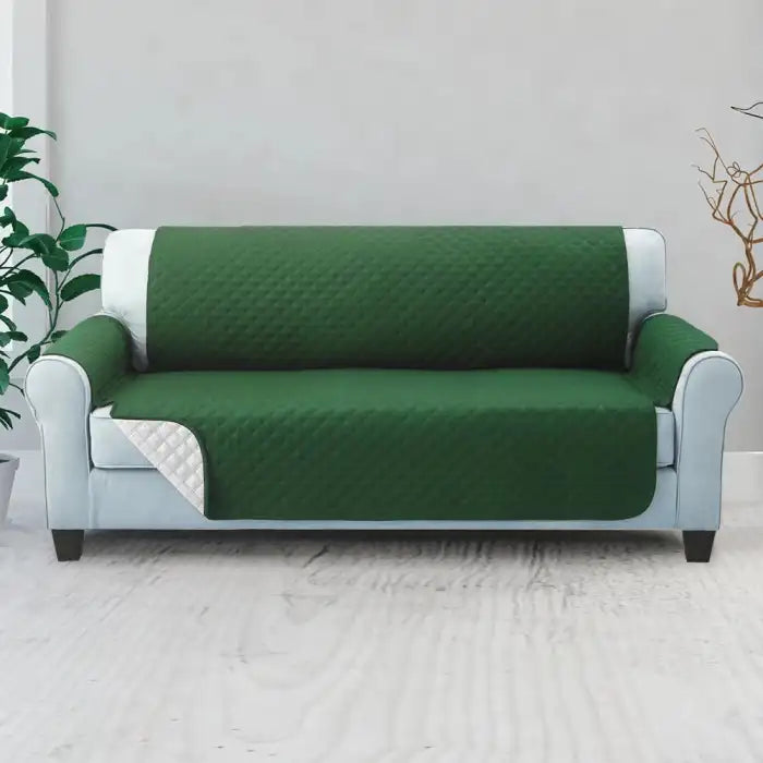 Cotton Quilted Sofa Runner - Coat (Green)