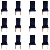 Fitted Style Cotton Jersey Chair Cover Blue Pack Of 12