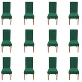 Fitted Style Cotton Jersey Chair Cover Bottle Green Pack Of 12