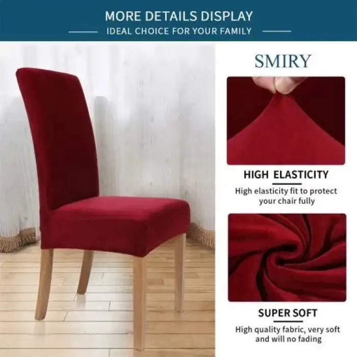Fitted Style Cotton Jersey Chair Cover Maroon