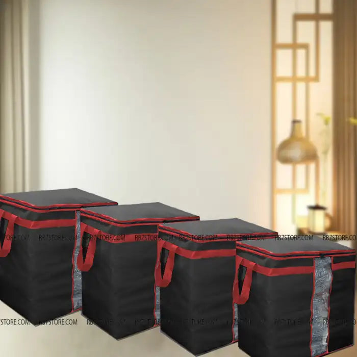 110 Gsm Multipurpose Storage Bag - Black Pack Of 4