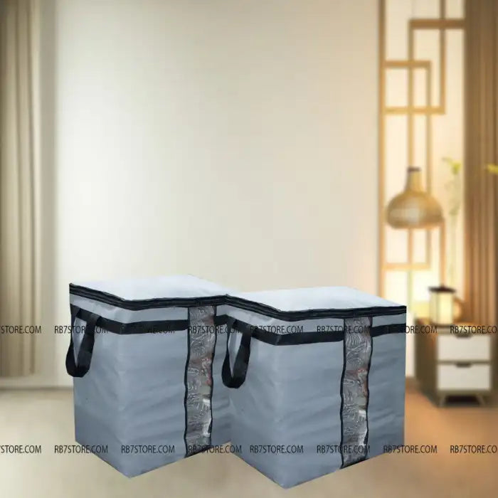 110 Gsm Multipurpose Storage Bag - Grey Pack Of 2