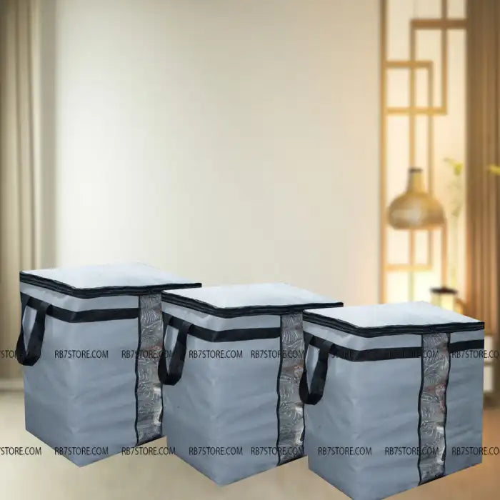 110 Gsm Multipurpose Storage Bag - Grey Pack Of 3