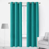 Plain Jacquard Curtains - Lite Green