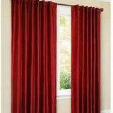 Plain Jacquard Curtains - MAROON