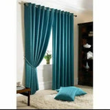 Plain Jacquard Curtains - Zinc