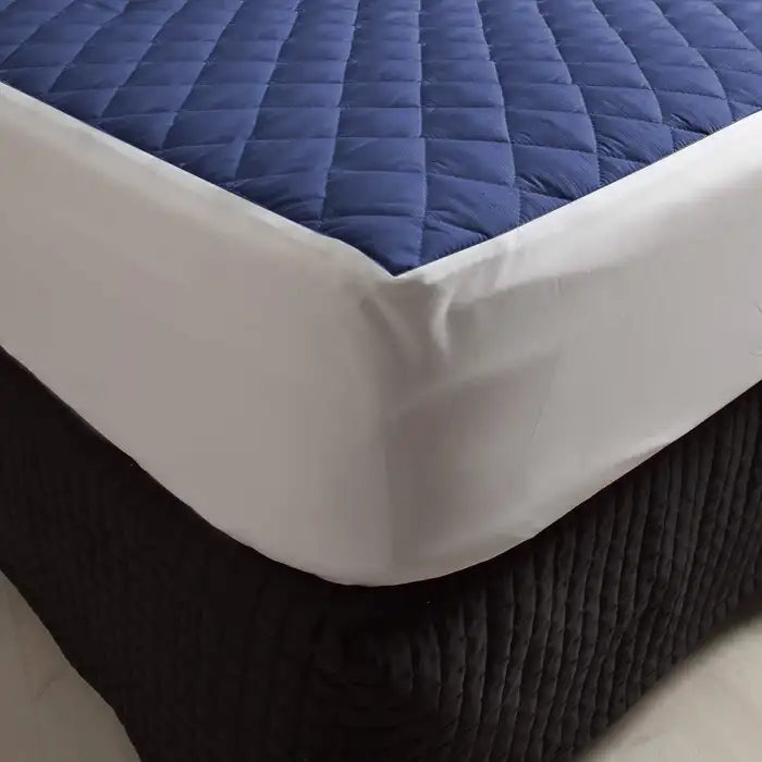 Quilted Waterproof Mattress Cover - Blue
