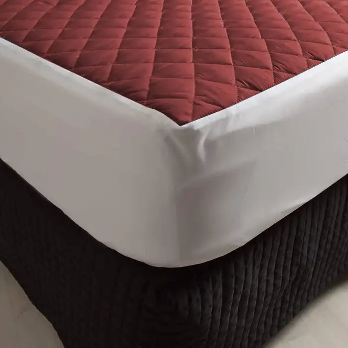 Quilted Waterproof Mattress Cover - Maroon