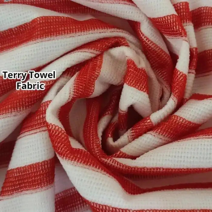Terry Towel Waterproof Mattress Protector (Red Stripe)