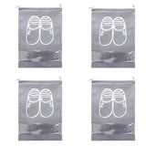 Travel Shoe Bags Large Shoes Pouch Packing Organizers With Rope For Men And Women Pack Of 4