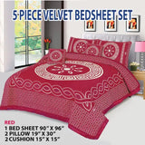 Velvet Jacquard Bed Sheet Set Vn-17