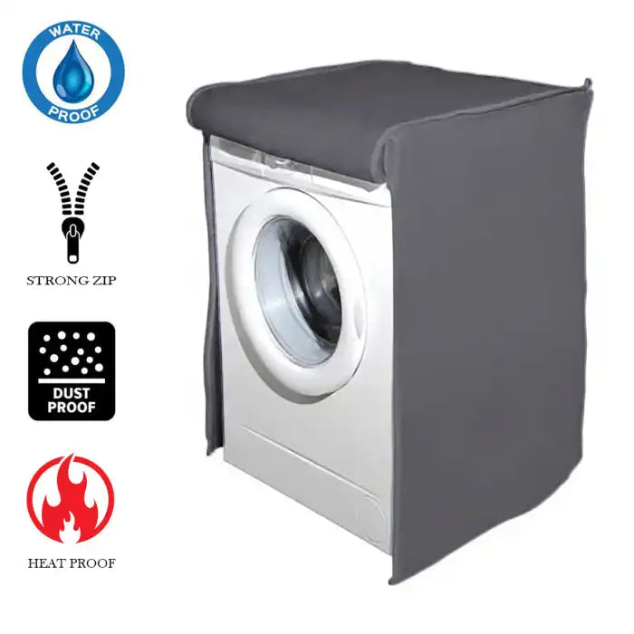Waterproof Front Loaded Washing Machine Cover (Grey Color - All Sizes Available) Covers